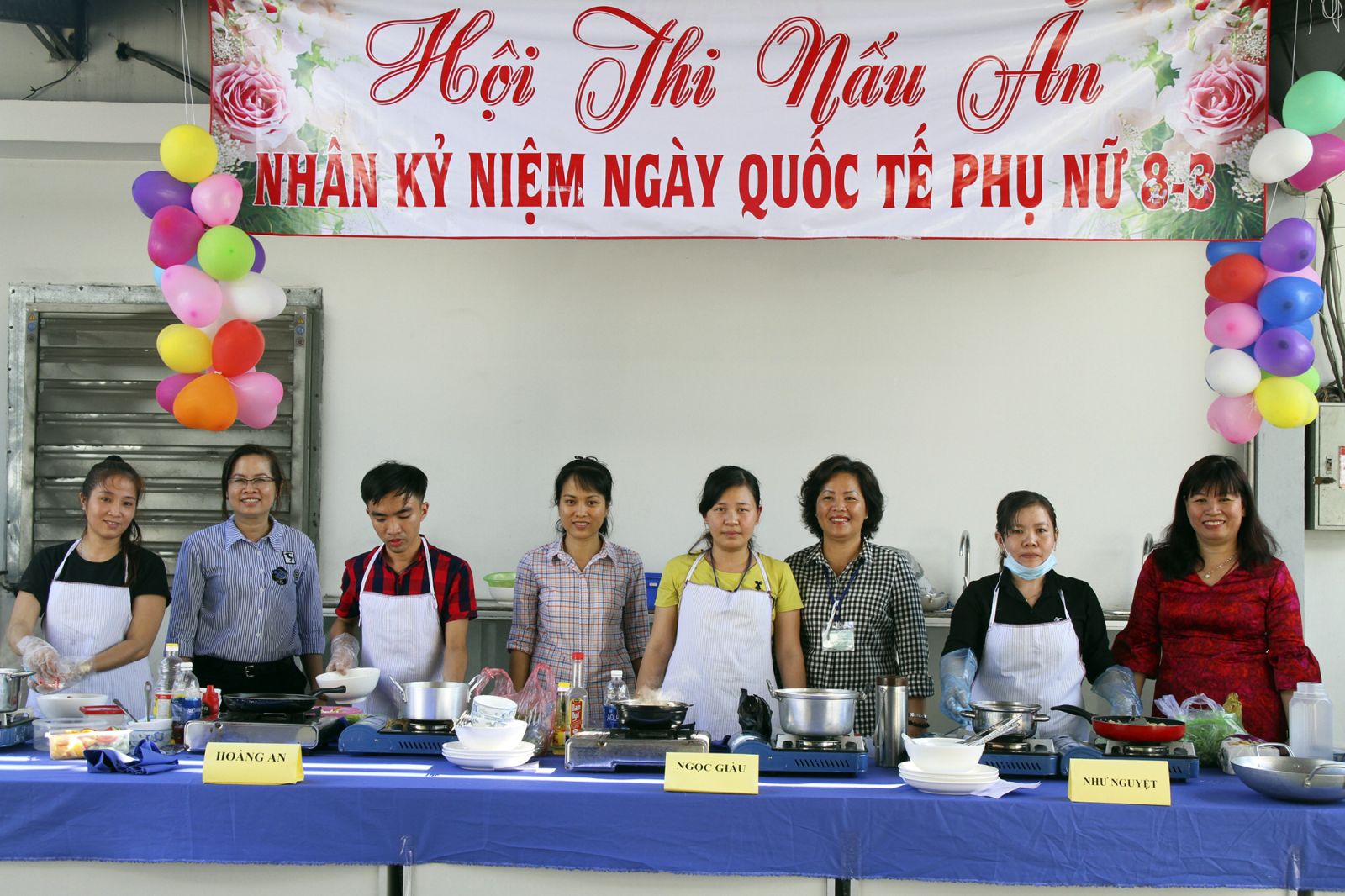 Hội thi cắm hoa - nấu ăn - chưng tỉa trái cây nhân dịp quốc tế phụ nữ 8 tháng 3